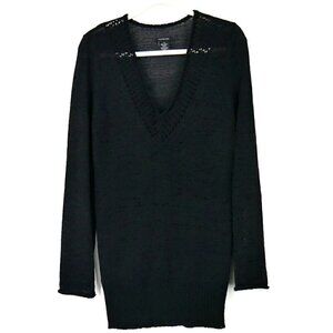NWT Calvin Klein Black Knit Long Sleeve Black L